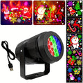 1pc Snowflake Christmas Laser Projector Light,16 patterns Waterproof Rotating Christmas LED Stage Lights Christmas Decoration - P's One-Stop Shop 