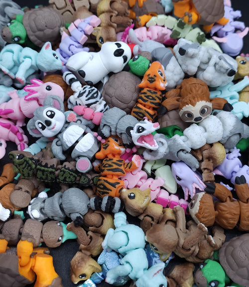3D Printed Mini Fidget Creature Toy Pack – Sensory Goodie Bag Gift Set - P's One-Stop Shop 