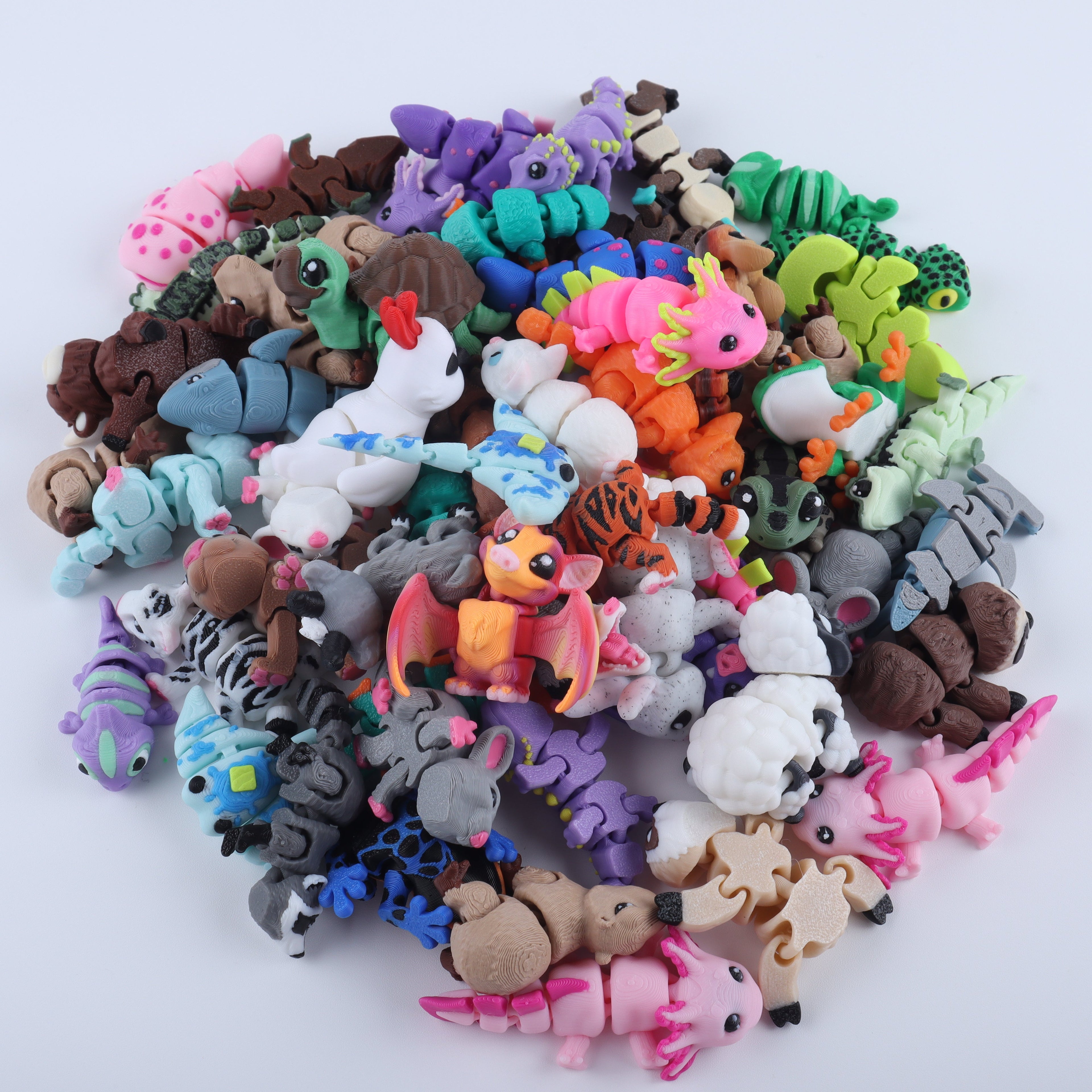 3D Printed Mini Fidget Creature Toy Pack – Sensory Goodie Bag Gift Set - P's One-Stop Shop 
