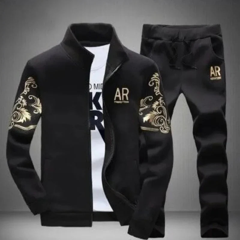 5XL 6XL Men's Plus Size Autumn Tracksuit Set - P's One-Stop Shop 