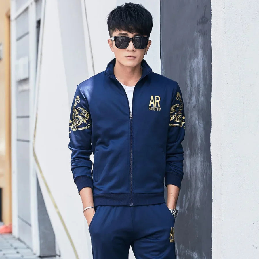 5XL 6XL Men's Plus Size Autumn Tracksuit Set - P's One-Stop Shop 