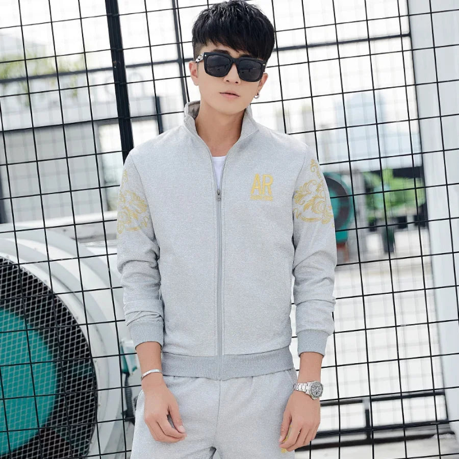 5XL 6XL Men's Plus Size Autumn Tracksuit Set - P's One-Stop Shop 