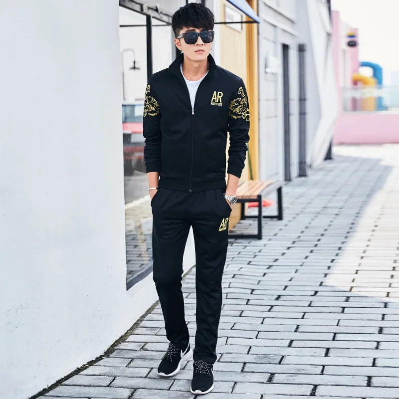 5XL 6XL Men's Plus Size Autumn Tracksuit Set - P's One-Stop Shop 