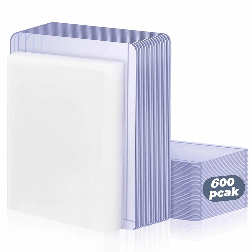 600pcs Hard Card Sleeves And Soft Card Holder Covered With Protective Filmclear Trading Protectors For Pokmone Football Gamecard - P's One-Stop Shop 