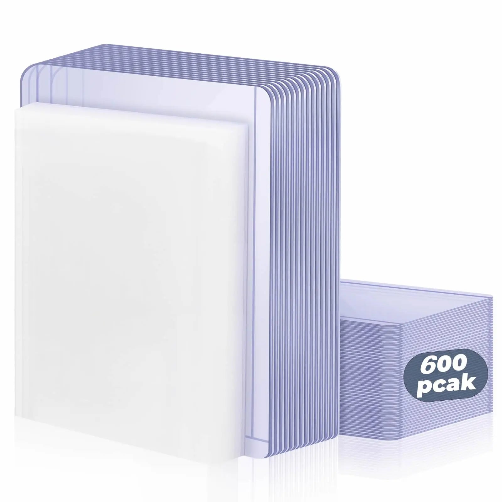 600pcs Hard Card Sleeves And Soft Card Holder Covered With Protective Filmclear Trading Protectors For Pokmone Football Gamecard - P's One-Stop Shop 