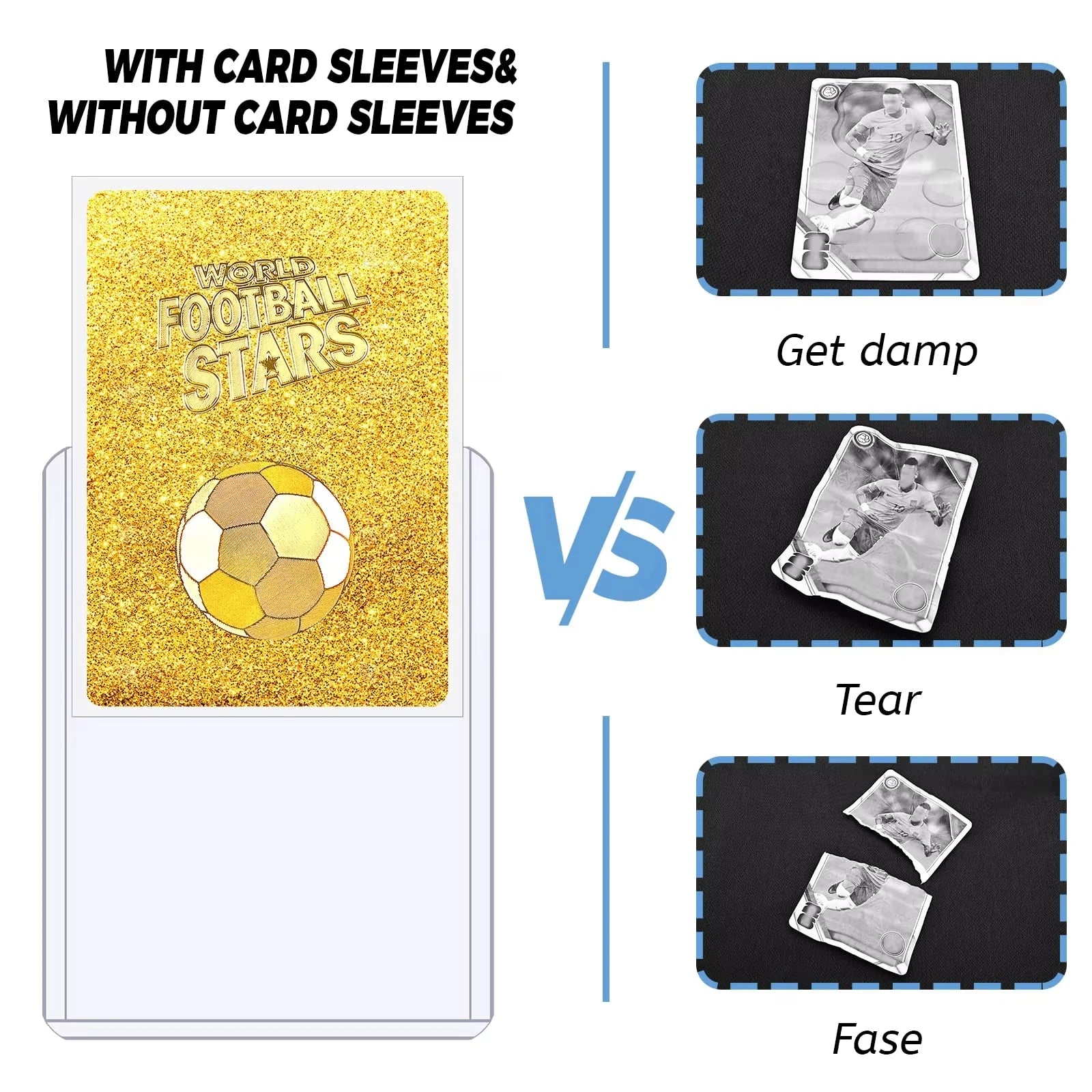 600pcs Hard Card Sleeves And Soft Card Holder Covered With Protective Filmclear Trading Protectors For Pokmone Football Gamecard - P's One-Stop Shop 