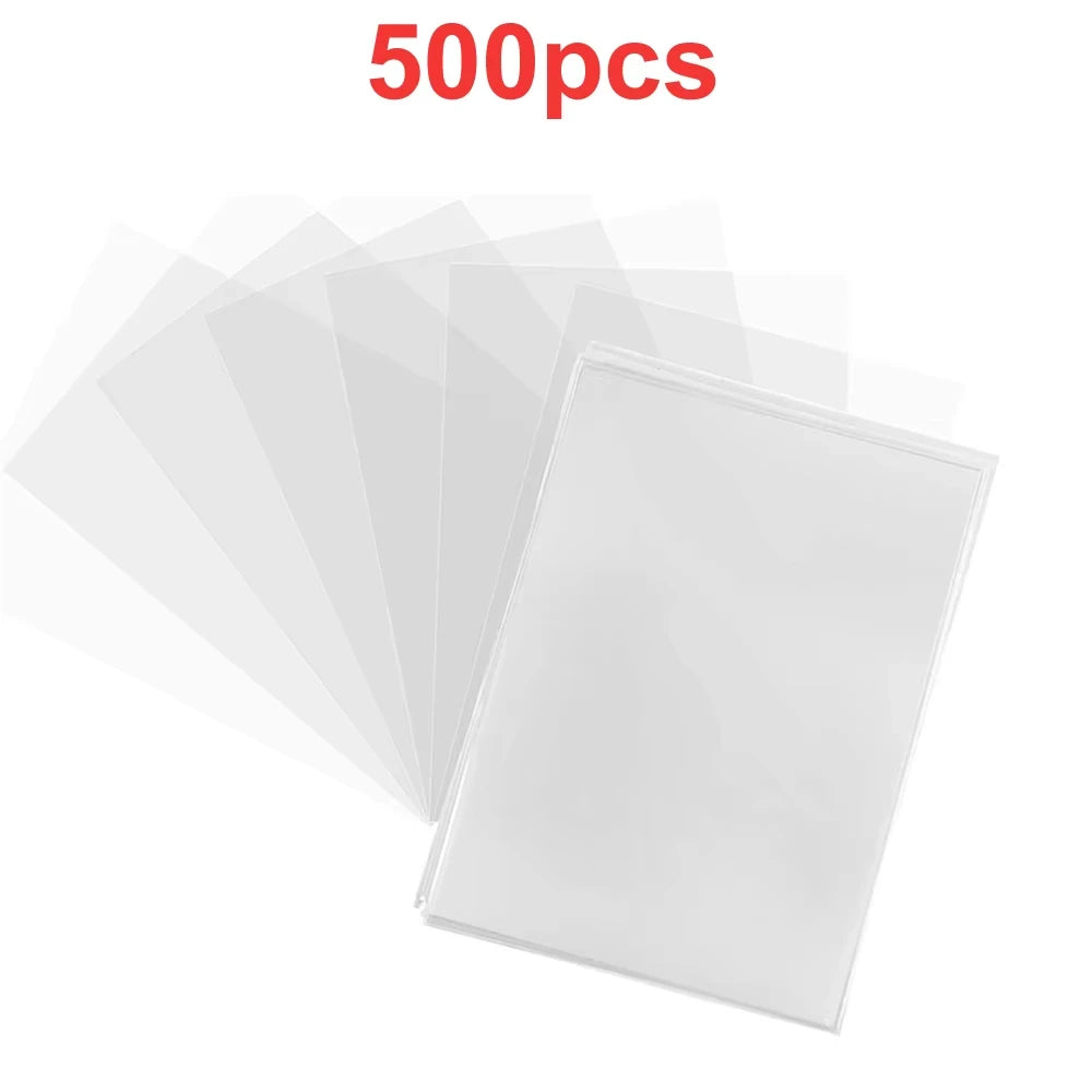 600pcs Hard Card Sleeves And Soft Card Holder Covered With Protective Filmclear Trading Protectors For Pokmone Football Gamecard - P's One-Stop Shop 