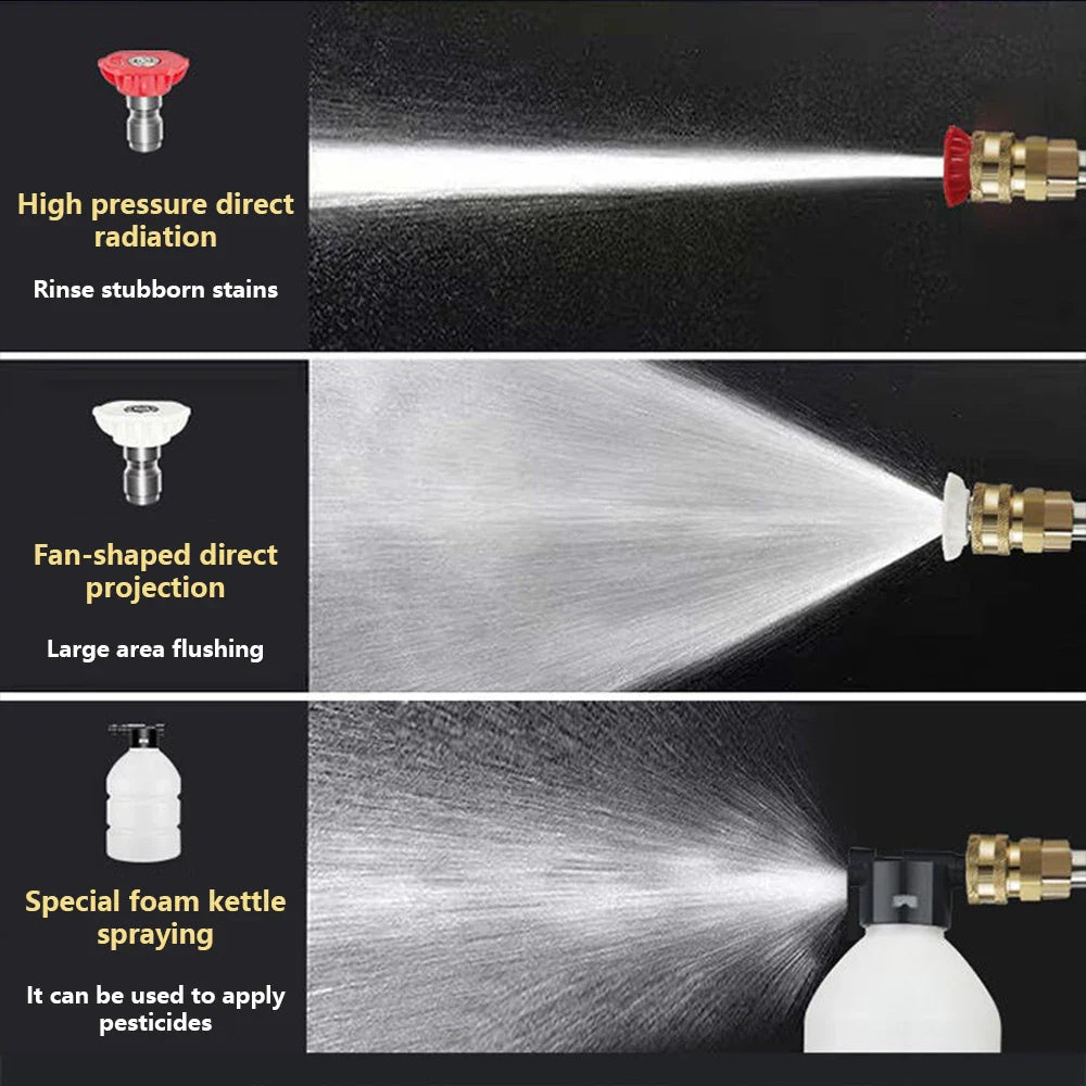 60BAR Wireless High Pressure Car Wash Water Gun Car Washer Self Priming Sustain 300W For Auto Home Garden Cleaning Car Washing - P's One-Stop Shop 
