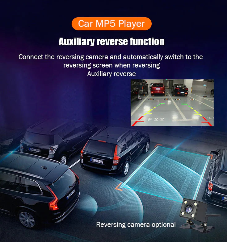 7" Double 2 DIN Car MP5 Player Bluetooth Touch Screen Stereo Radio With Camera - P's One-Stop Shop 