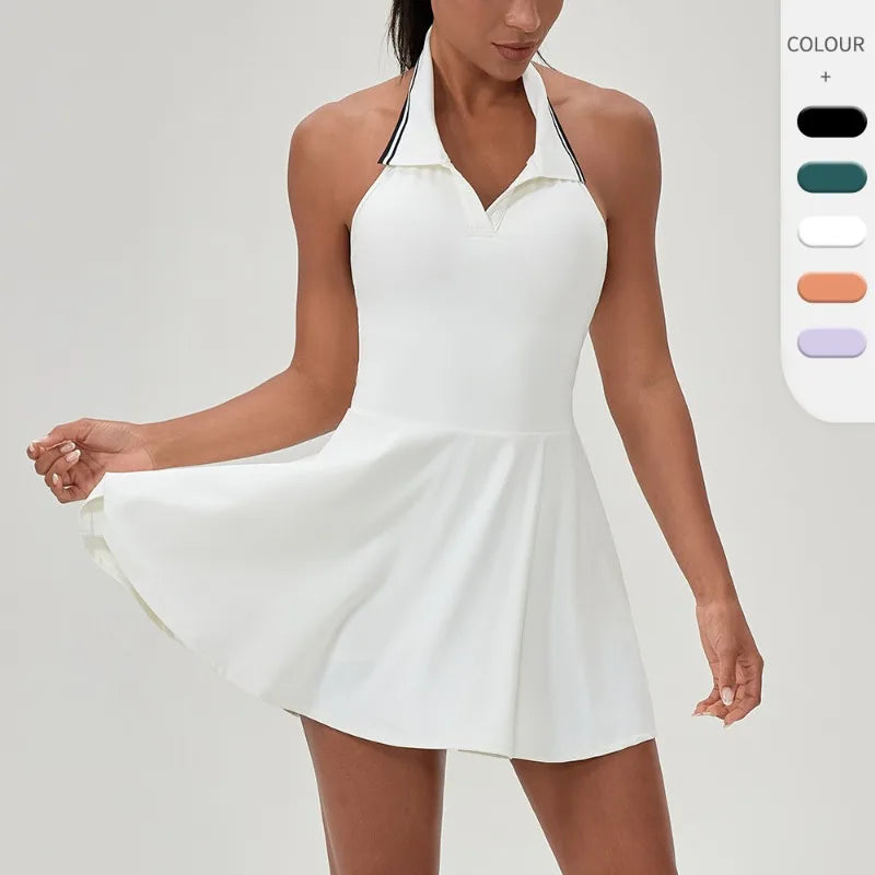 A-line Women's Tennis Golf Jumpsuit Dress - P's One-Stop Shop 