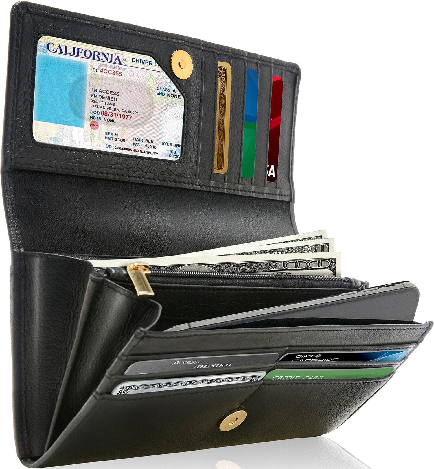 Accordion Clutch With Removable Checkbook Holder - P's One-Stop Shop 