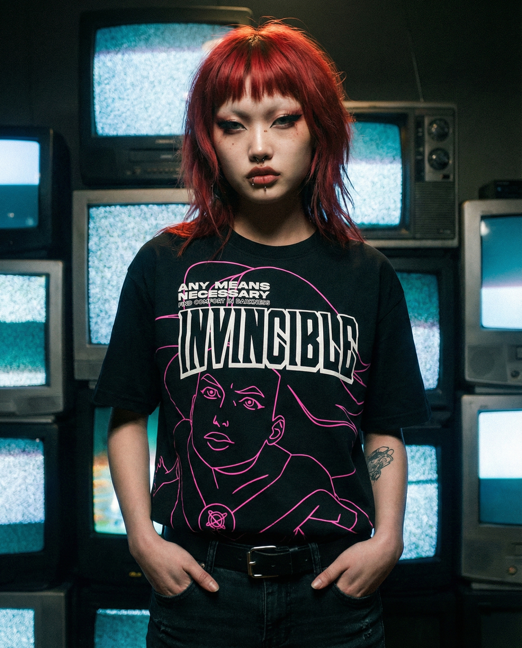 Atom Line Art Series T-Shirt - P's One-Stop Shop 