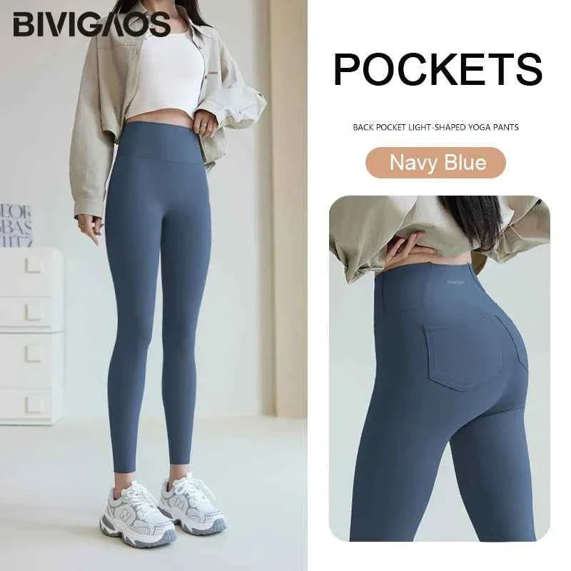BIVIGAOS Women's Sharkskin Leggings - White - P's One-Stop Shop 