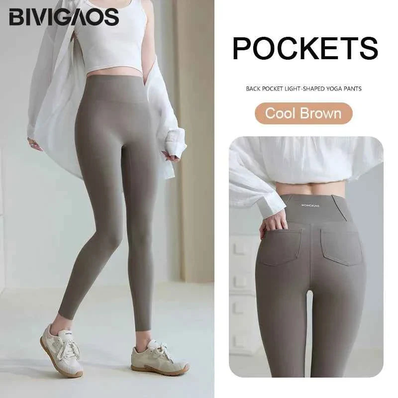 BIVIGAOS Women's Sharkskin Leggings - White - P's One-Stop Shop 
