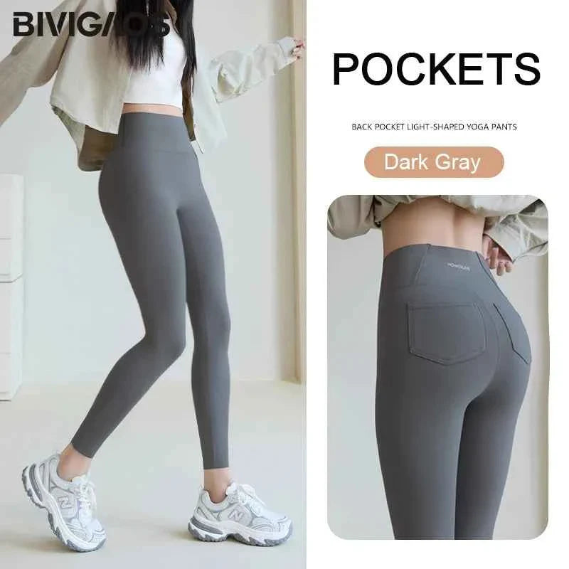 BIVIGAOS Women's Sharkskin Leggings - White - P's One-Stop Shop 