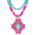 Barcelona Pink Agate Cross Golden Pendant Necklace - P's One-Stop Shop 