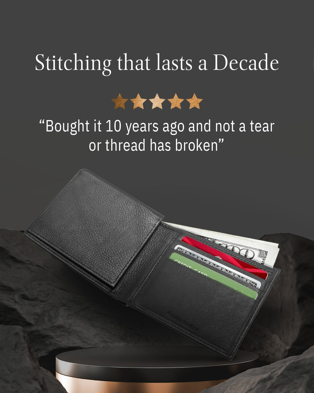 Bifold Wallet With Flip-Up ID Window - P's One-Stop Shop 
