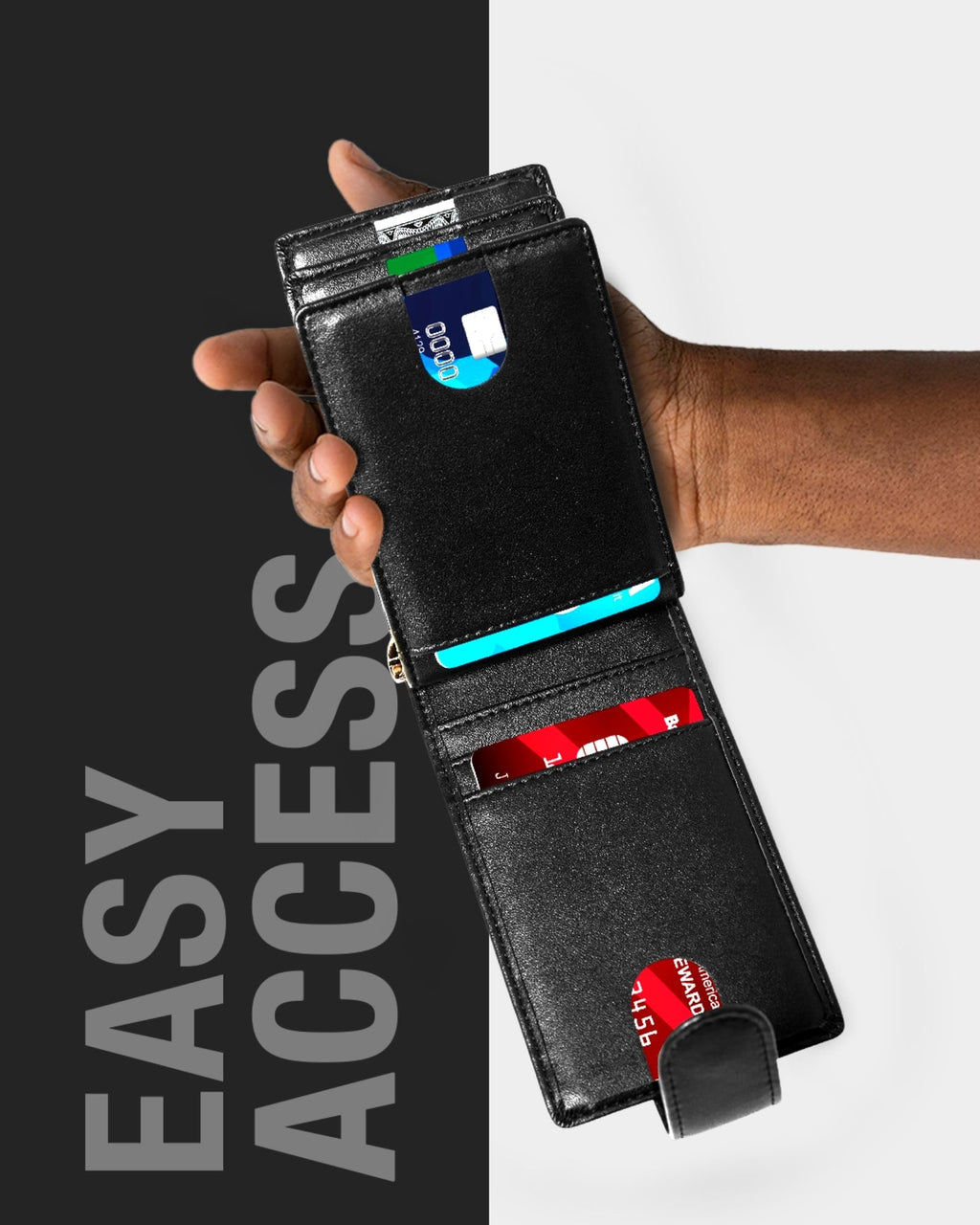Bifold Wallet With Removable Money Clip Snap Closure - P's One-Stop Shop 