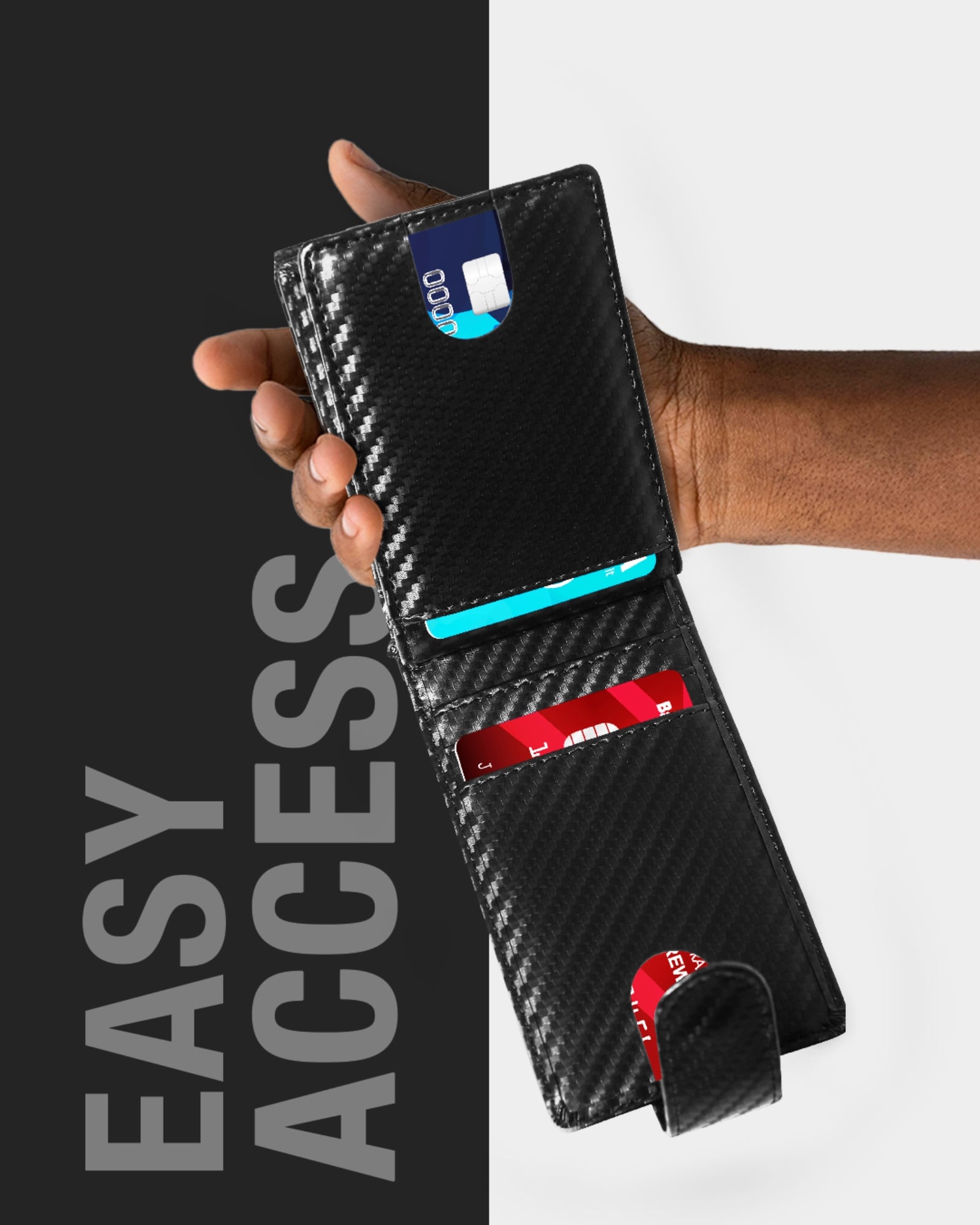 Bifold Wallet With Removable Money Clip Snap Closure - P's One-Stop Shop 