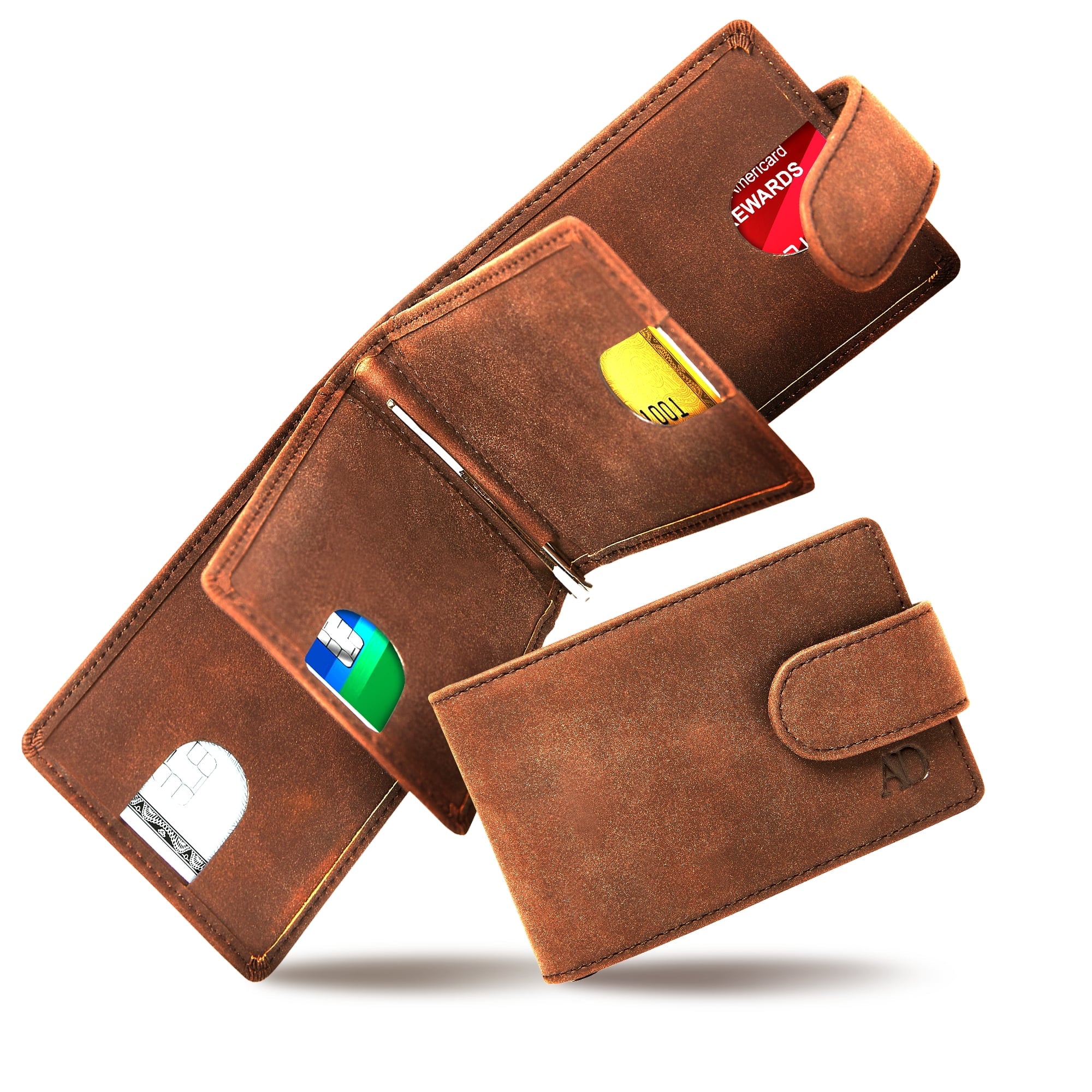 Bifold Wallet With Removable Money Clip Snap Closure - P's One-Stop Shop 