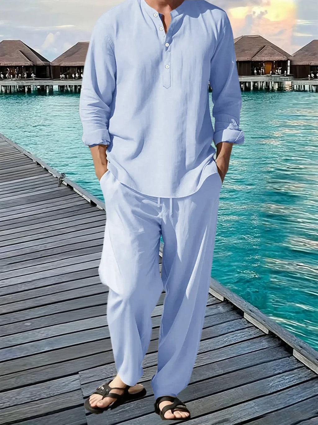 BreezeFit Men's Summer Suit: Vibrant, Durable, Fast Ship - P's One-Stop Shop 