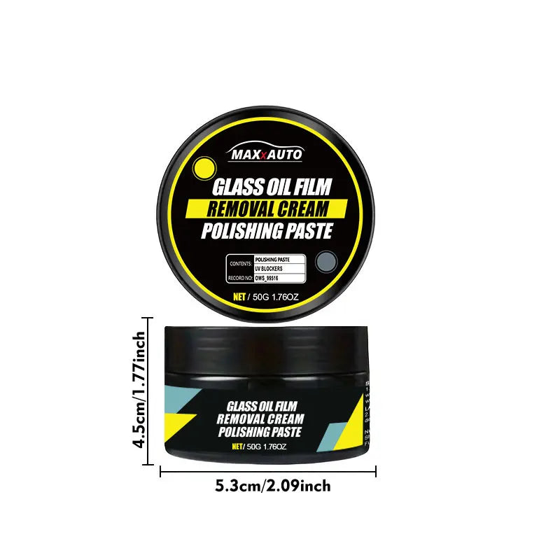 Car Glass Polish Coating Kit for Windshield Oil Film Removal Paste Car Glass Water Repellent Anti Rain Hydrophobic Cleaning Kits - P's One-Stop Shop 