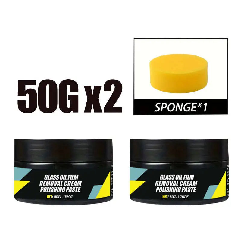 Car Glass Polish Coating Kit for Windshield Oil Film Removal Paste Car Glass Water Repellent Anti Rain Hydrophobic Cleaning Kits - P's One-Stop Shop 