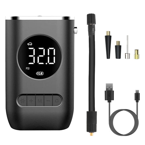 Car Tire Inflator Pump Portable Car Air Compressor Wireless Electric Air Pump 150 PSI with LED Light - P's One-Stop Shop 