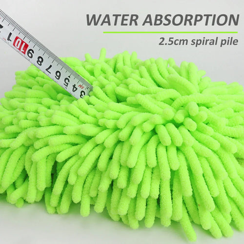 Car Wash Gloves Chenille Glove Plush Rags Thickened double-sided Car Supplies Cleaning Tools Auto Acessories Car Detailing - P's One-Stop Shop 