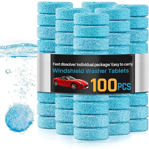 Car Windshield Washer Fluid Concentrated Tablets Solid Effervescent Wiper Tablet for Car Room Kitchen Window Glass Cleaning - P's One-Stop Shop 