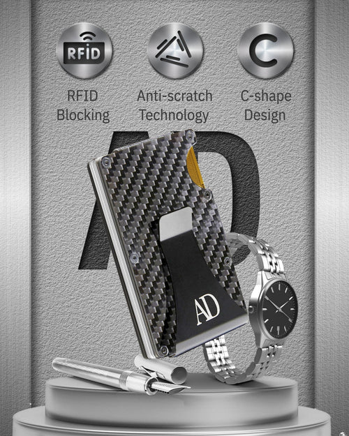 Carbon Fiber Money Clip Card Case - P's One-Stop Shop 