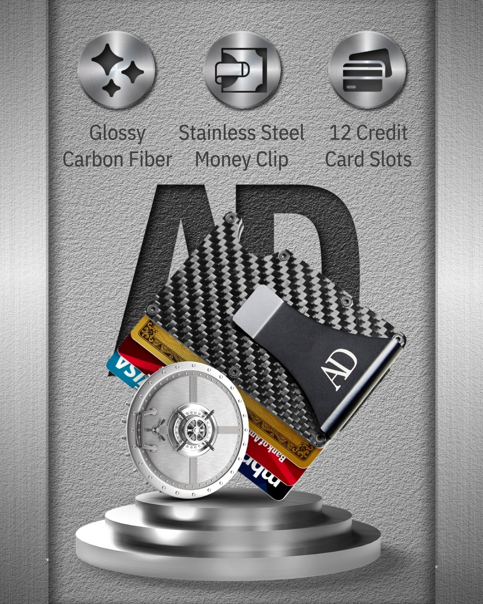 Carbon Fiber Money Clip Card Case - P's One-Stop Shop 