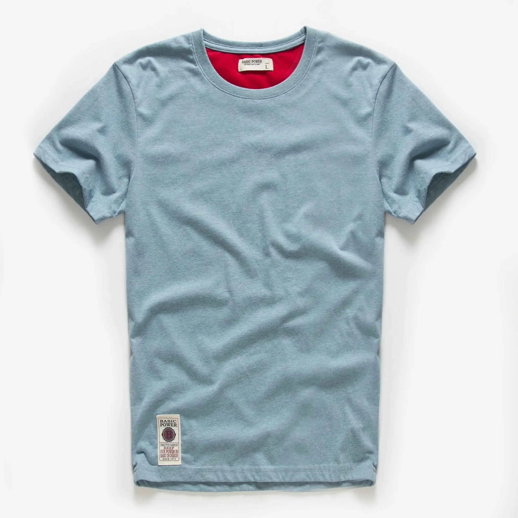 Classic Cotton Men's Solid O-Neck Tee - P's One-Stop Shop 