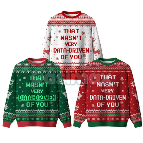 Classic Geek Style Ugly Christmas Sweater – Cozy Crew Neck Knit Jumper, Perfect Holiday Gift for Men & Women - P's One-Stop Shop 