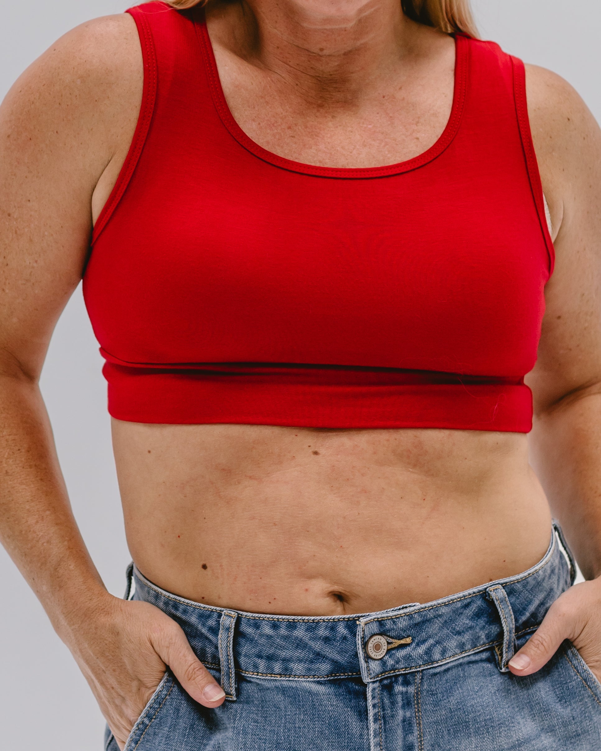 Classic Wide Strap Tank Halftee - P's One-Stop Shop 