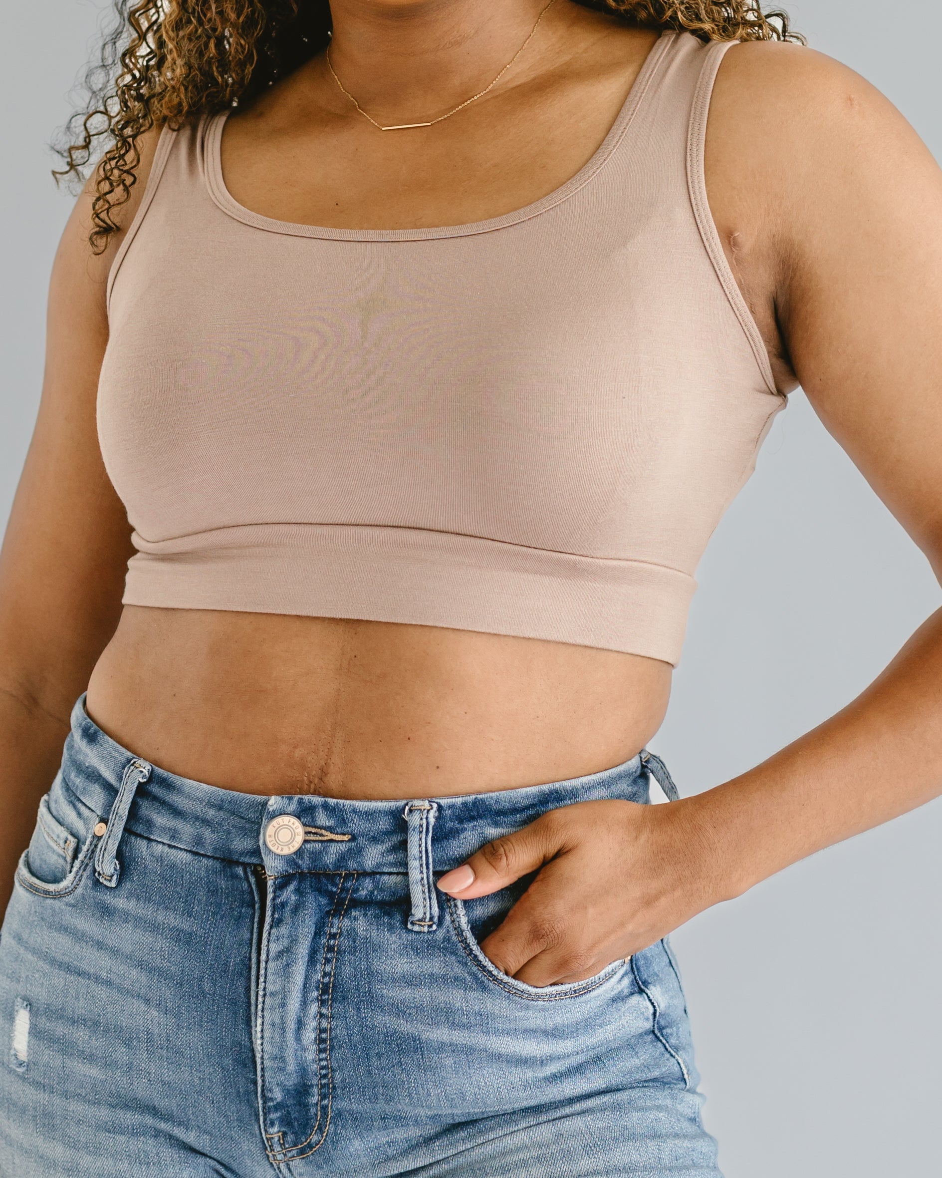 Classic Wide Strap Tank Halftee - P's One-Stop Shop 