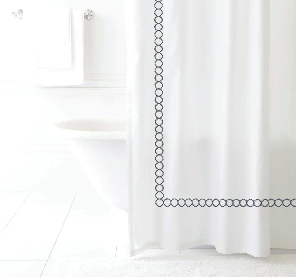 Clean Design Home® Savoy  Cotton Shower Curtain - P's One-Stop Shop 