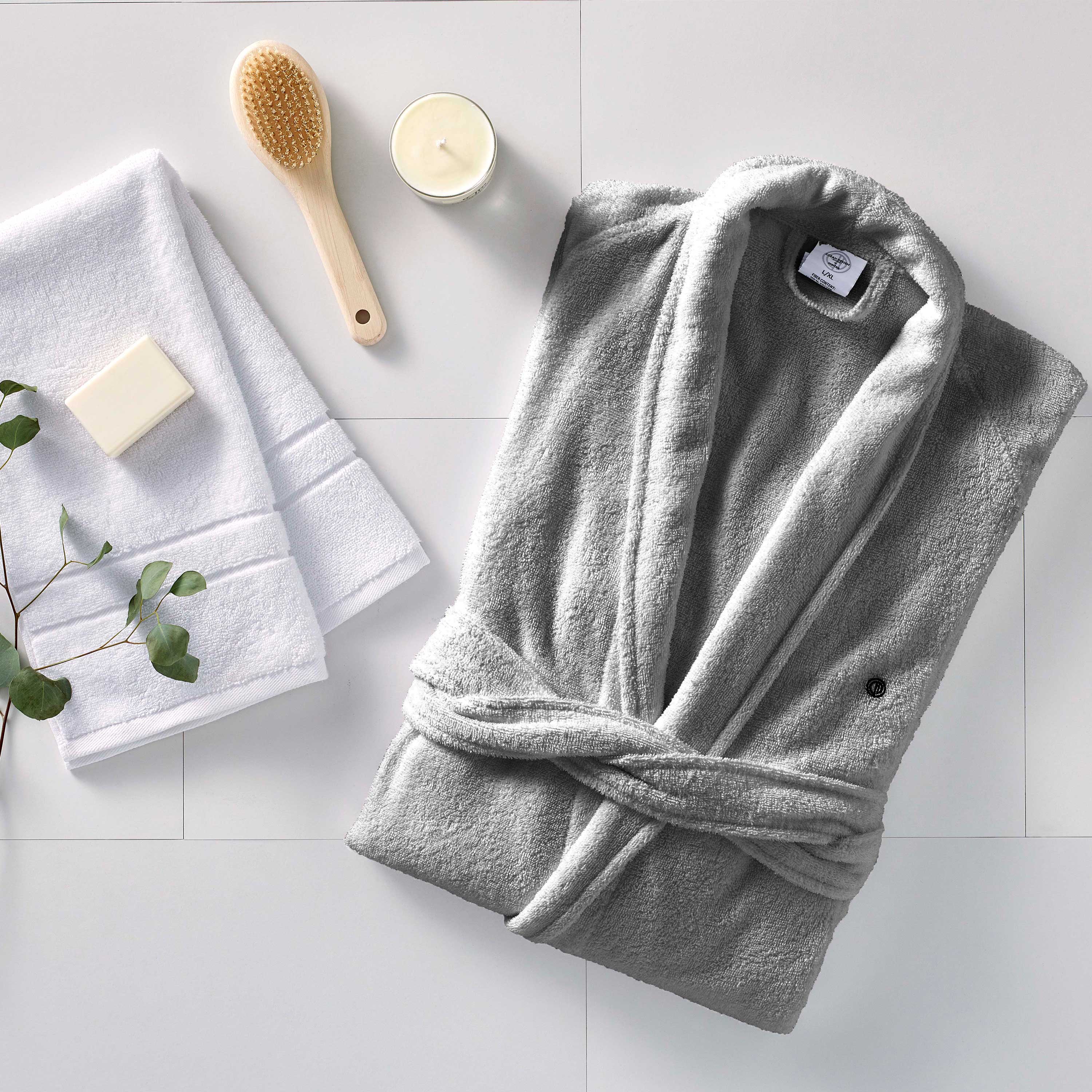 Clean Design Home® Terry Robe in Lightweight Cotton - P's One-Stop Shop 