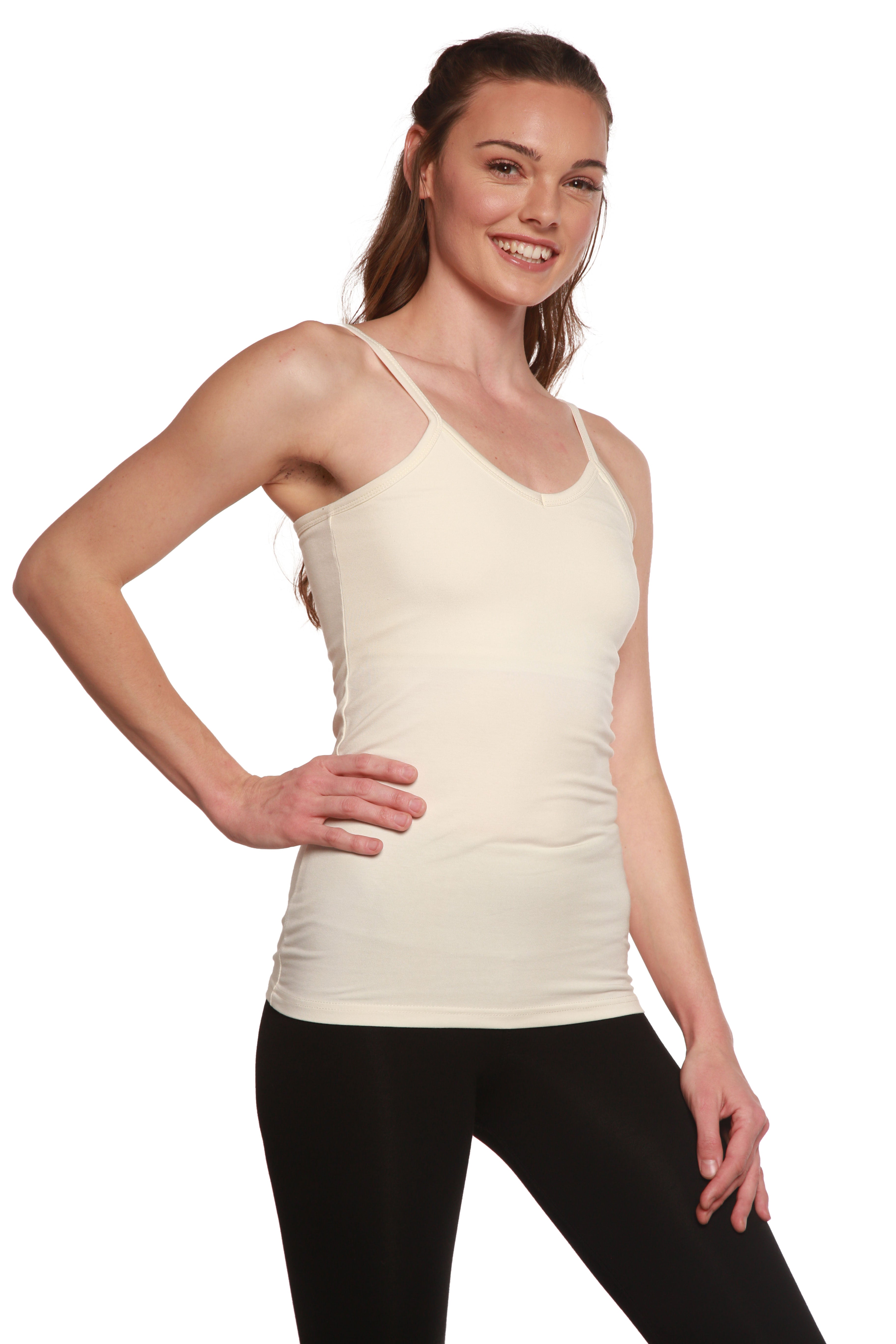Clearance Women's Bamboo/Cotton Camisole with Shelf Bra - P's One-Stop Shop 