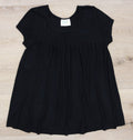 Clearance Women's Bamboo Viscose Pleated Lounge Top Black - P's One-Stop Shop 