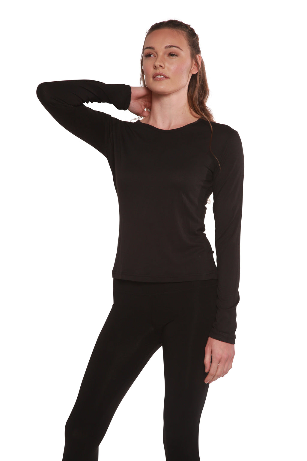Clearance Women's Scoop Neck 100% Bamboo Viscose Long Sleeve Shirt - P's One-Stop Shop 