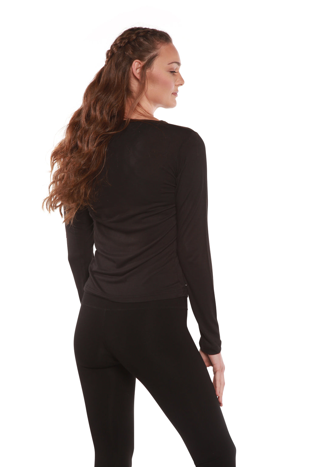 Clearance Women's Scoop Neck 100% Bamboo Viscose Long Sleeve Shirt - P's One-Stop Shop 