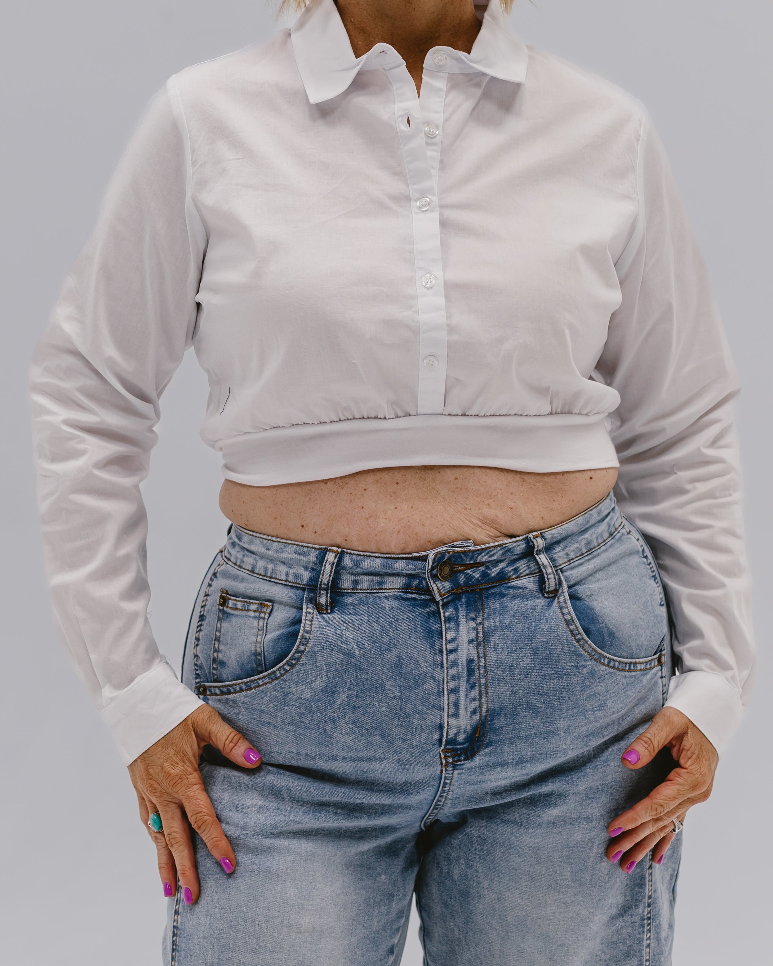 Collared Button Down Halftee - P's One-Stop Shop 