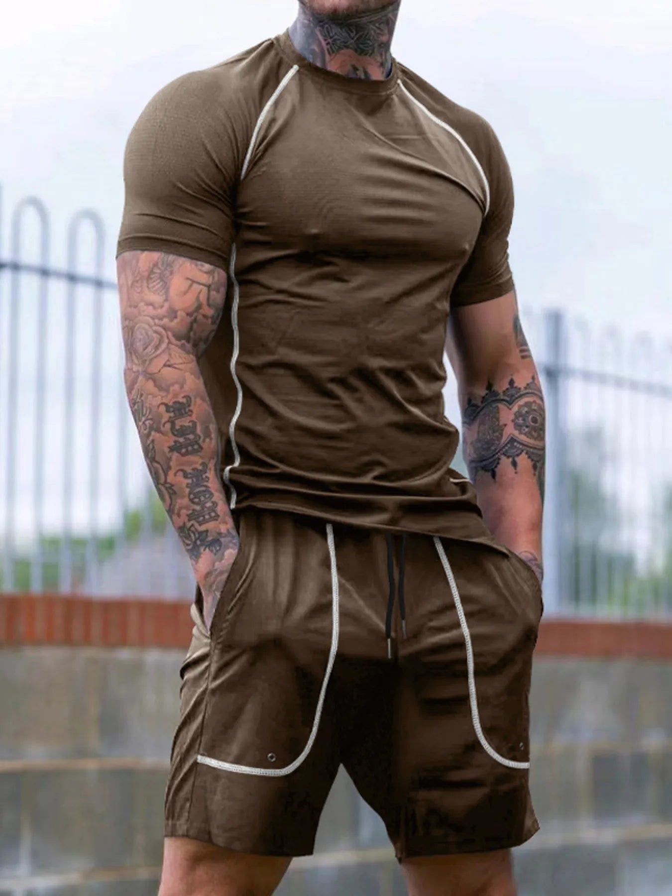 Comfy Men's 2-Piece Pocket Tee & Shorts Set - P's One-Stop Shop 