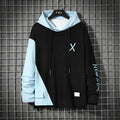 Cool Luxury Spring Autumn Striped Hoodie Sweatshirt Men's Thick Fleece Hip Hop High Streetwear Clothes Unique Design Long Sleeve Hoodies Casual Drawstring Hooded Sweatshirts - P's One-Stop Shop 