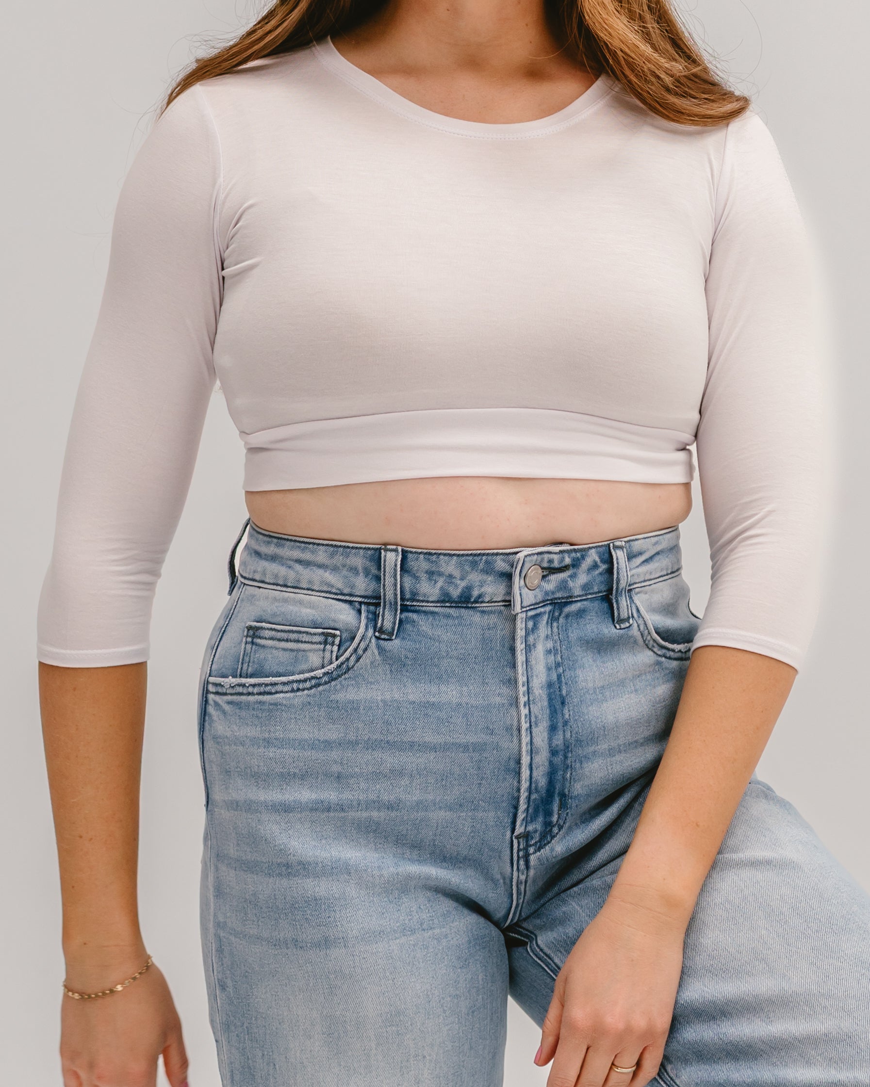 Crew Neck 3/4 Sleeve Halftee - P's One-Stop Shop 