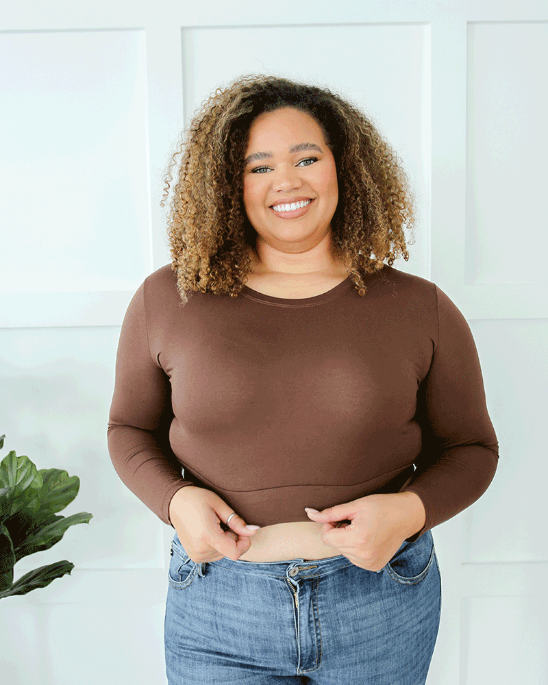 Crew Neck Long Sleeve Halftee - P's One-Stop Shop 