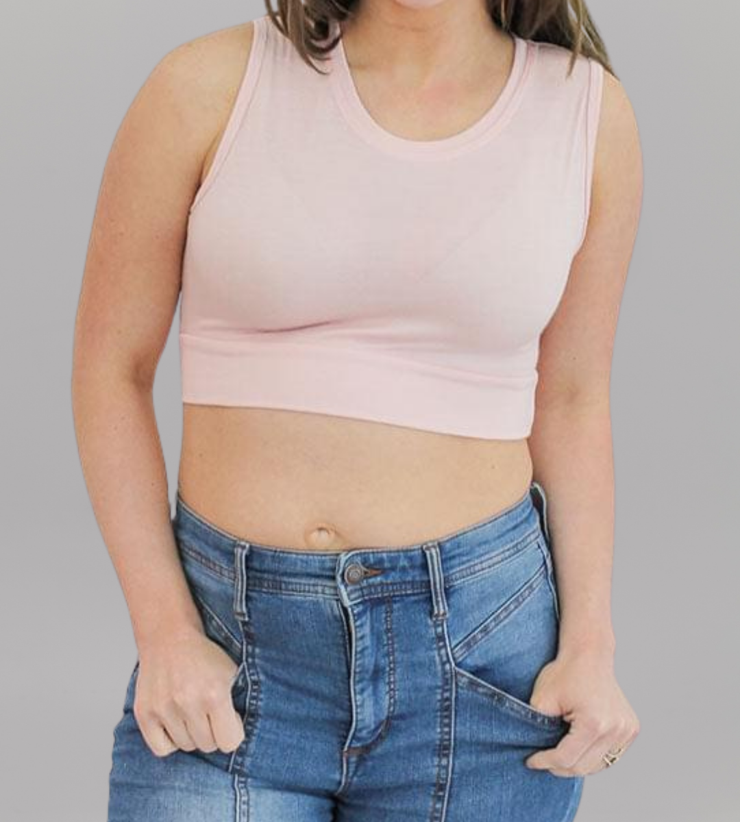 Crew Neck Tank Halftee - P's One-Stop Shop 