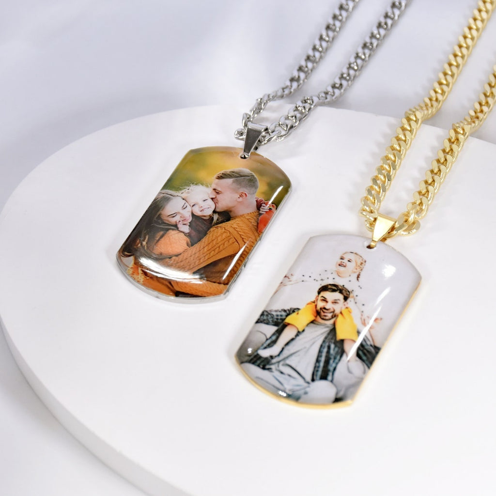 Custom Photo Necklace Custom Picture Nameplate Pendant Necklace for Kids Memory Jewelry - P's One-Stop Shop 