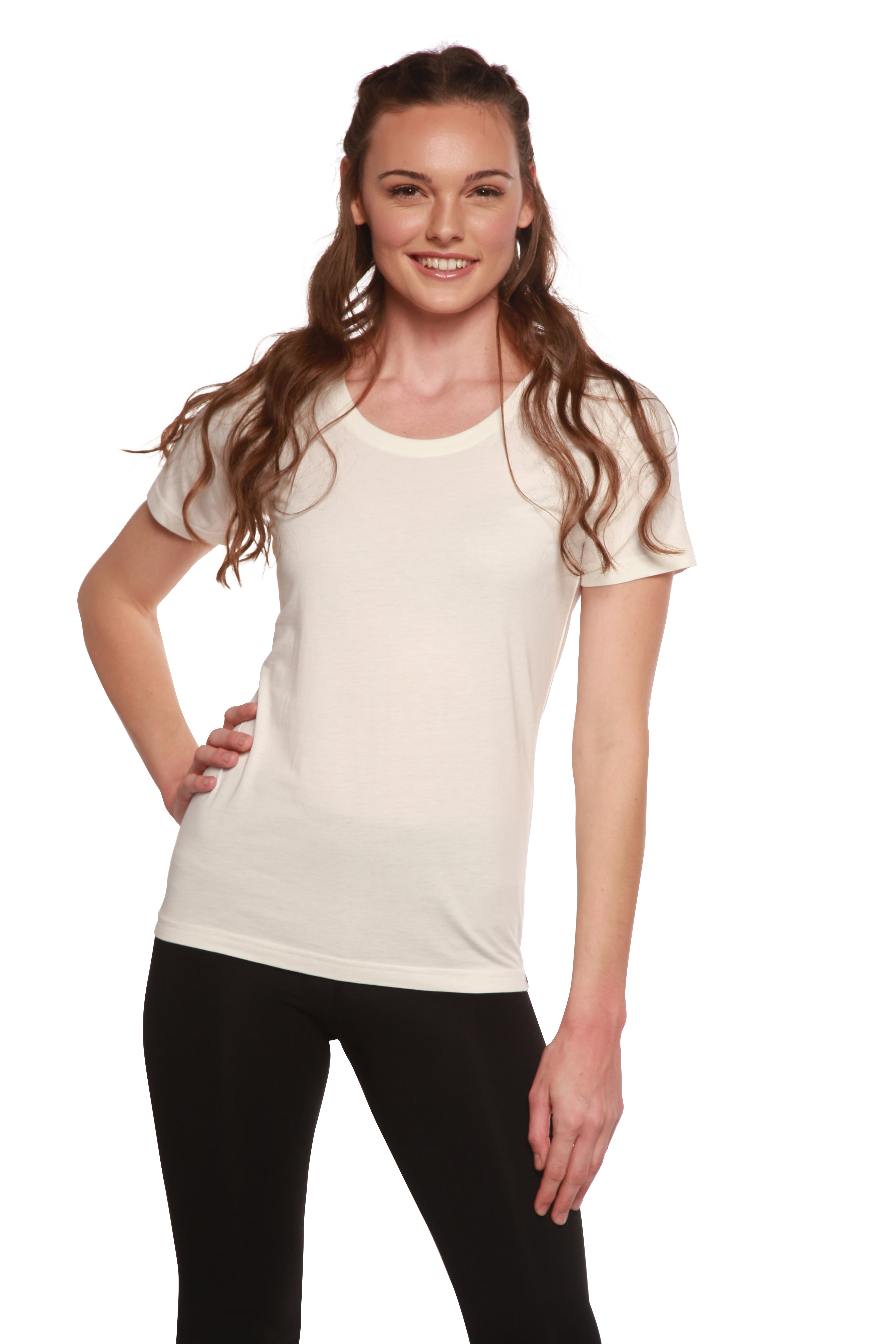 Custom Printed Women's Bamboo/Cotton Short Sleeve Scoop Neck Graphic T-Shirt - P's One-Stop Shop 